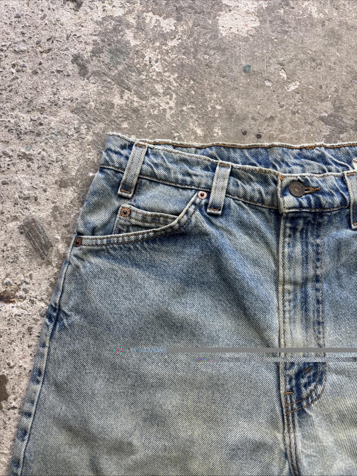 Distressed Vintage Levi’s 505 Blue Denim Shorts Made In USA - W34