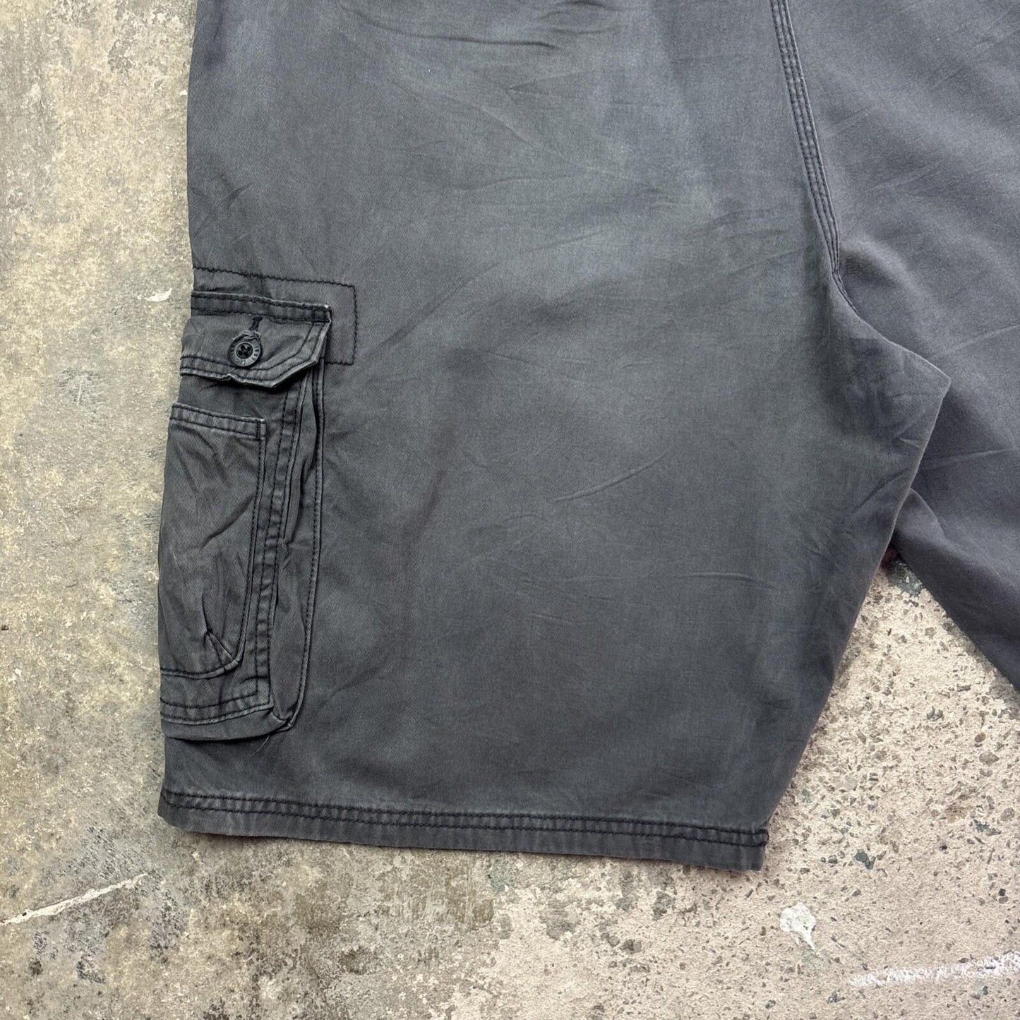 Dark Grey Lee Cotton Cargo Shorts | W42"