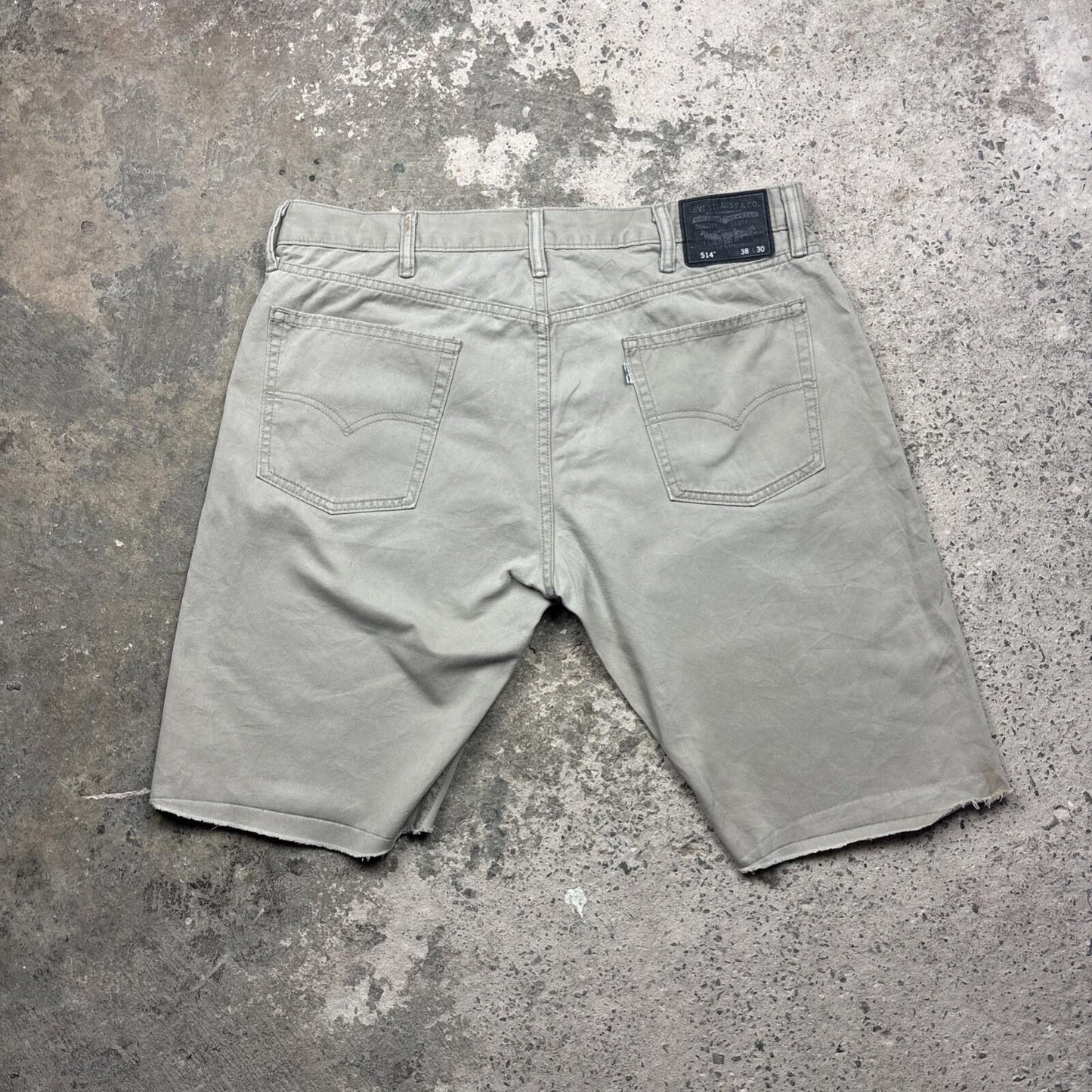 Biege Levis 514 Cotton Cut Off Shorts | W38"