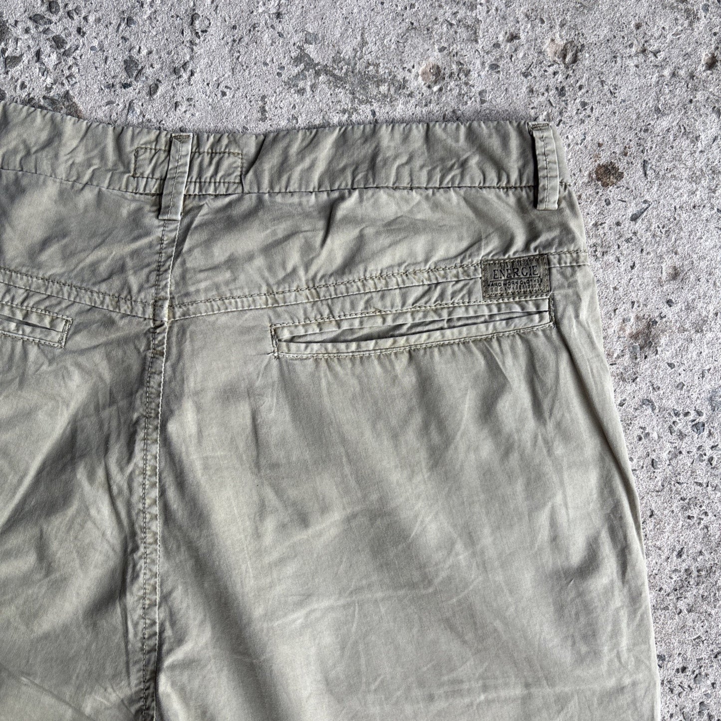 Light Khaki Green Energie Cotton Chino Shorts | W30