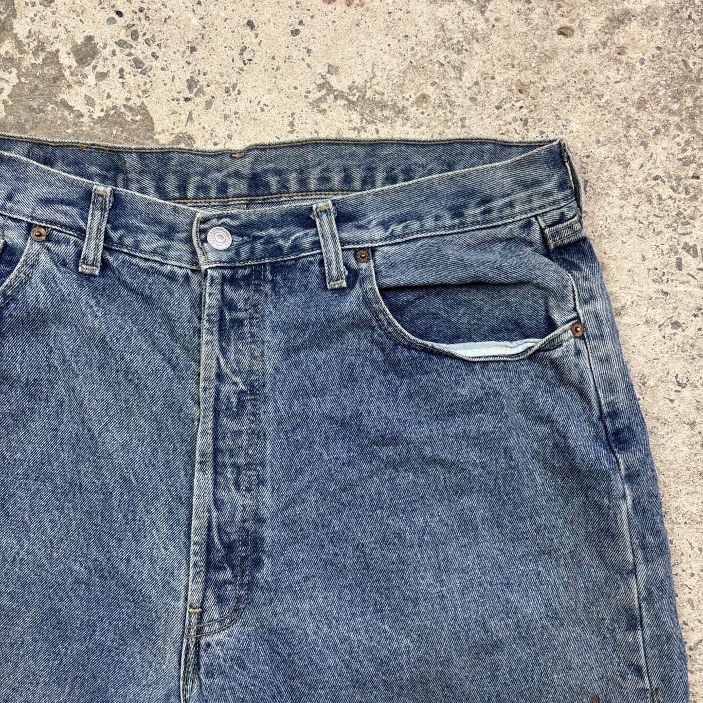 Blue Denim Levi’s 508 Cut Off Jorts | W36"