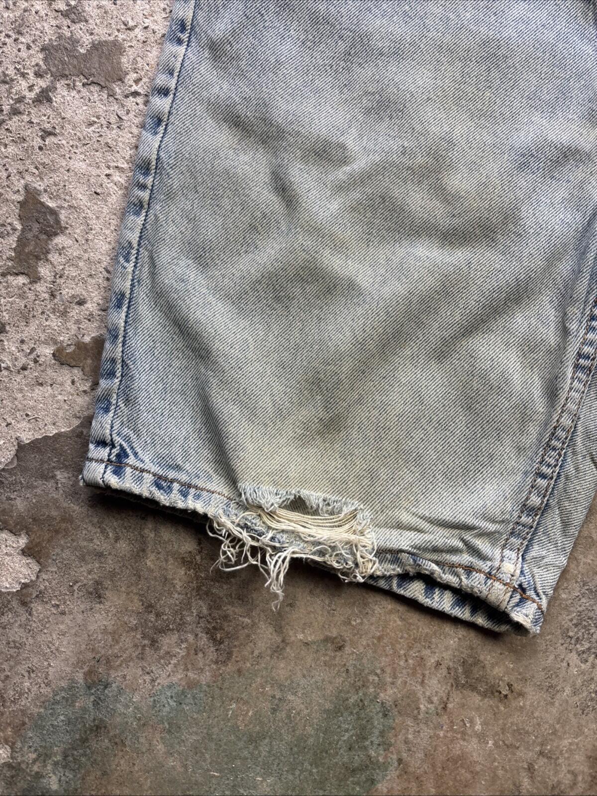Distressed Vintage Levi’s 505 Blue Denim Shorts Made In USA - W34