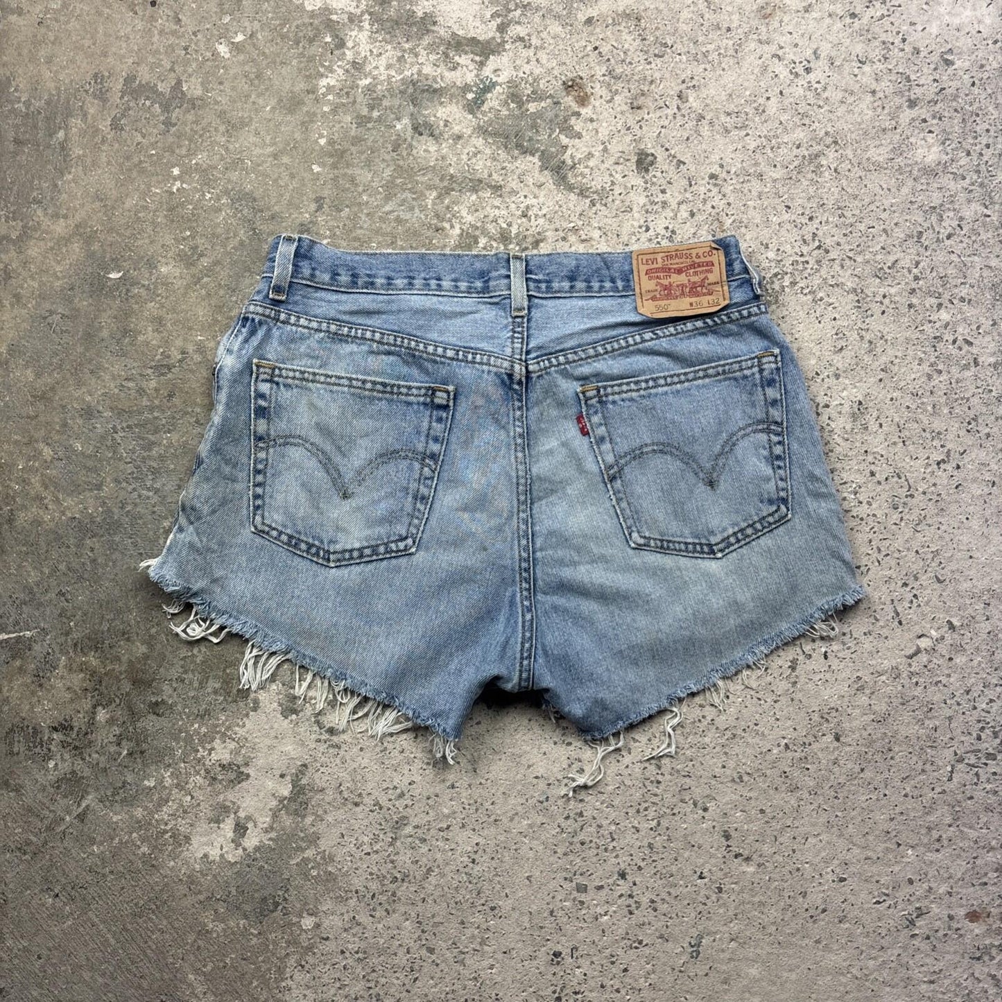 Blue Denim Levi’s Women’s  Cut Off Shorts | W36"