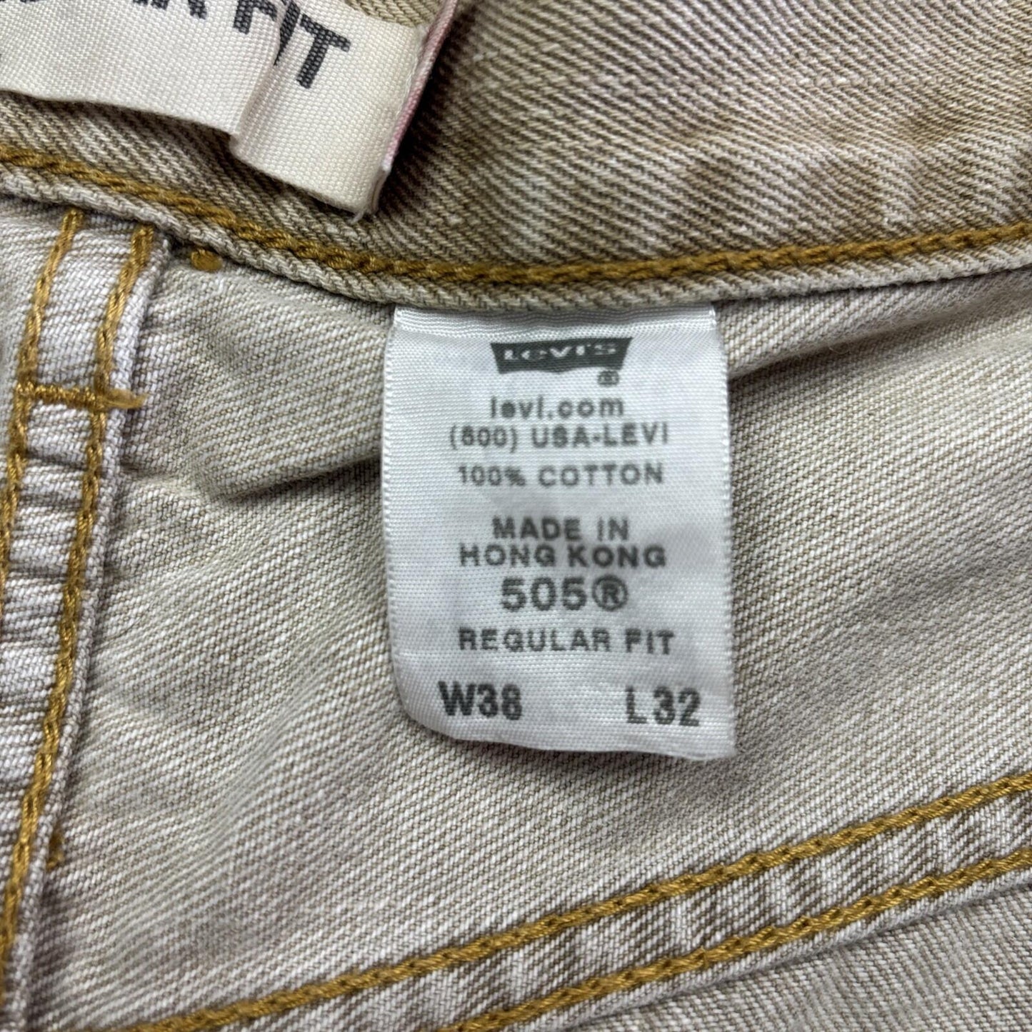 Tan Levi’s 505 Cut Off Denim Jean Shorts | W38"