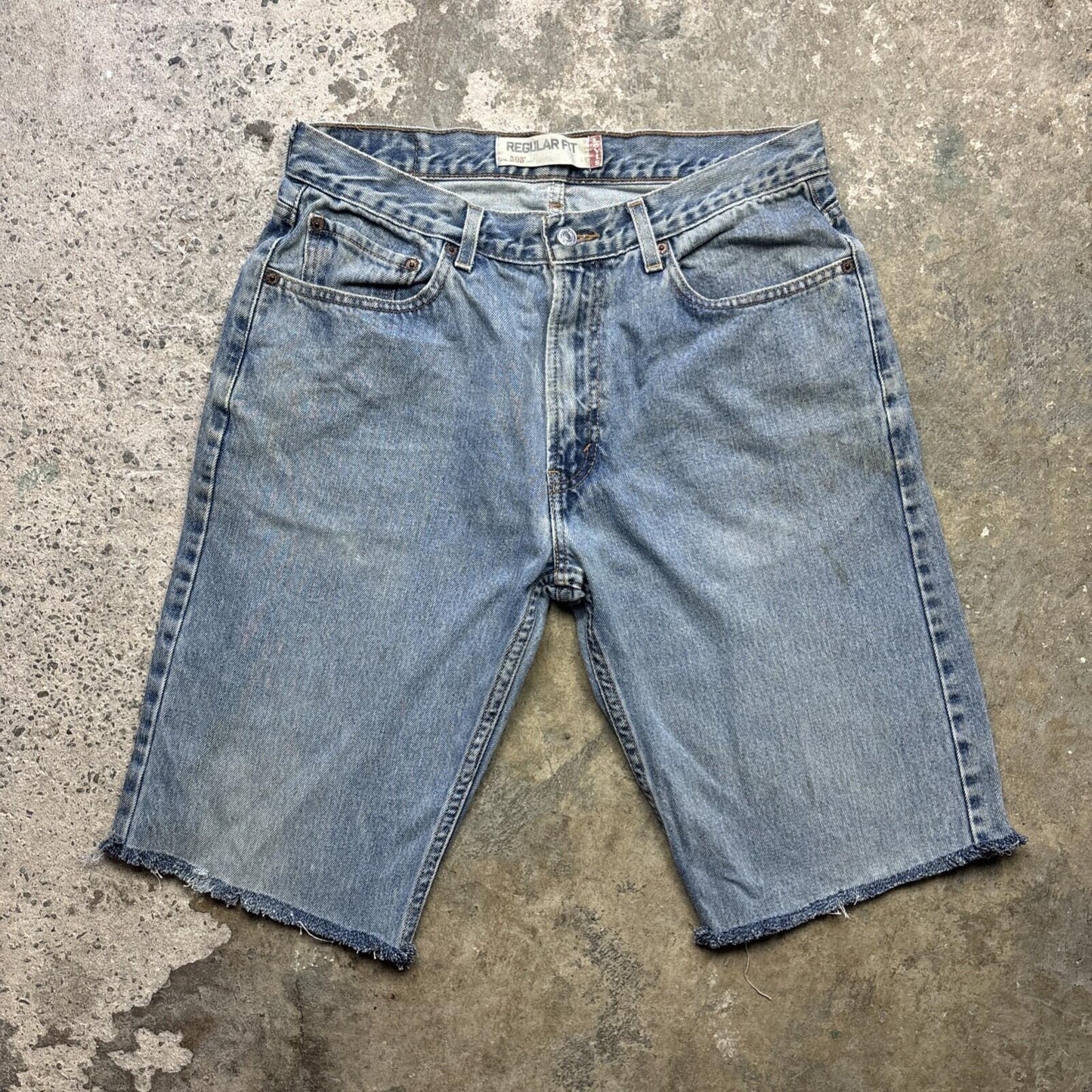Blue Denim Levi’s 505 Men’s Cut Off Shorts | W34