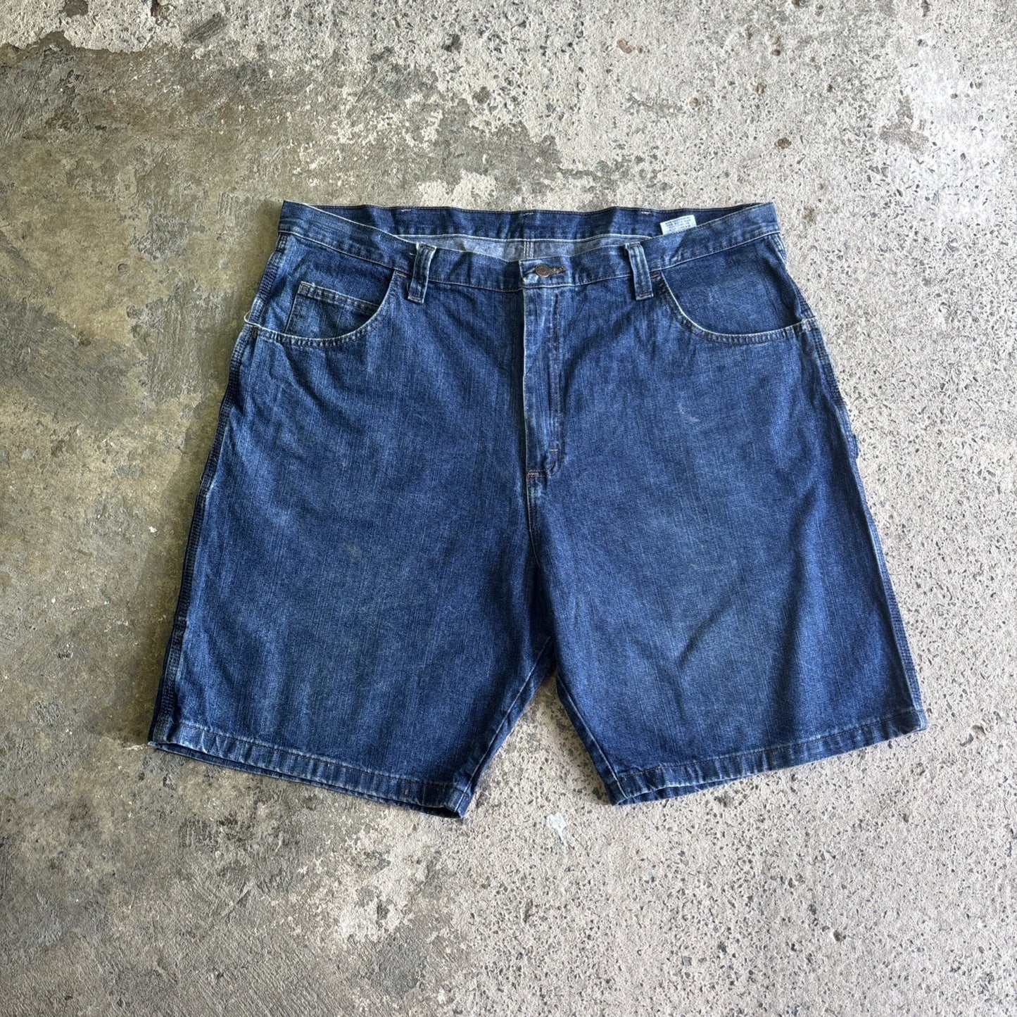 Blue Denim Wrangler Carpenter Jean Shorts | W42"