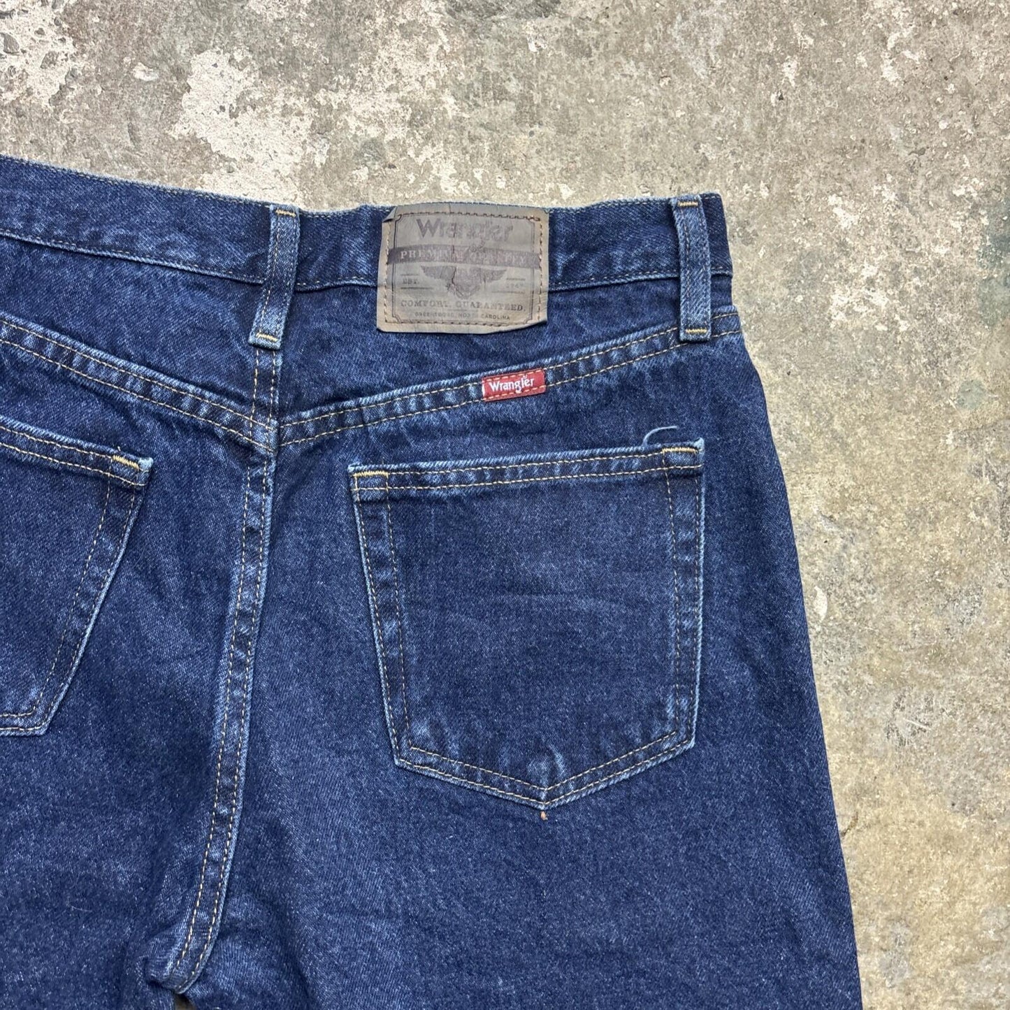 Blue Denim Wrangler Men’s Cut Off Shorts | W32