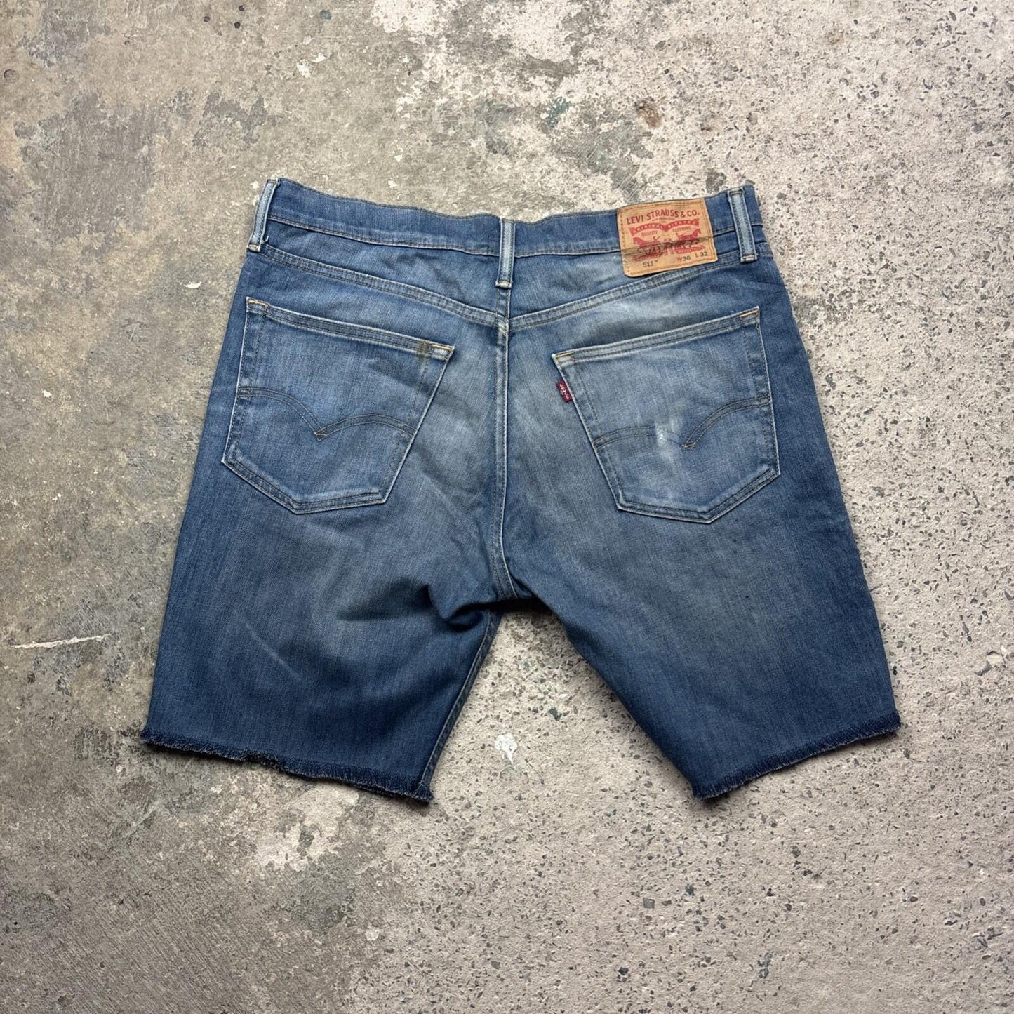 Blue Denim Levi’s 511 Cut-Off Jean Shorts | W36"