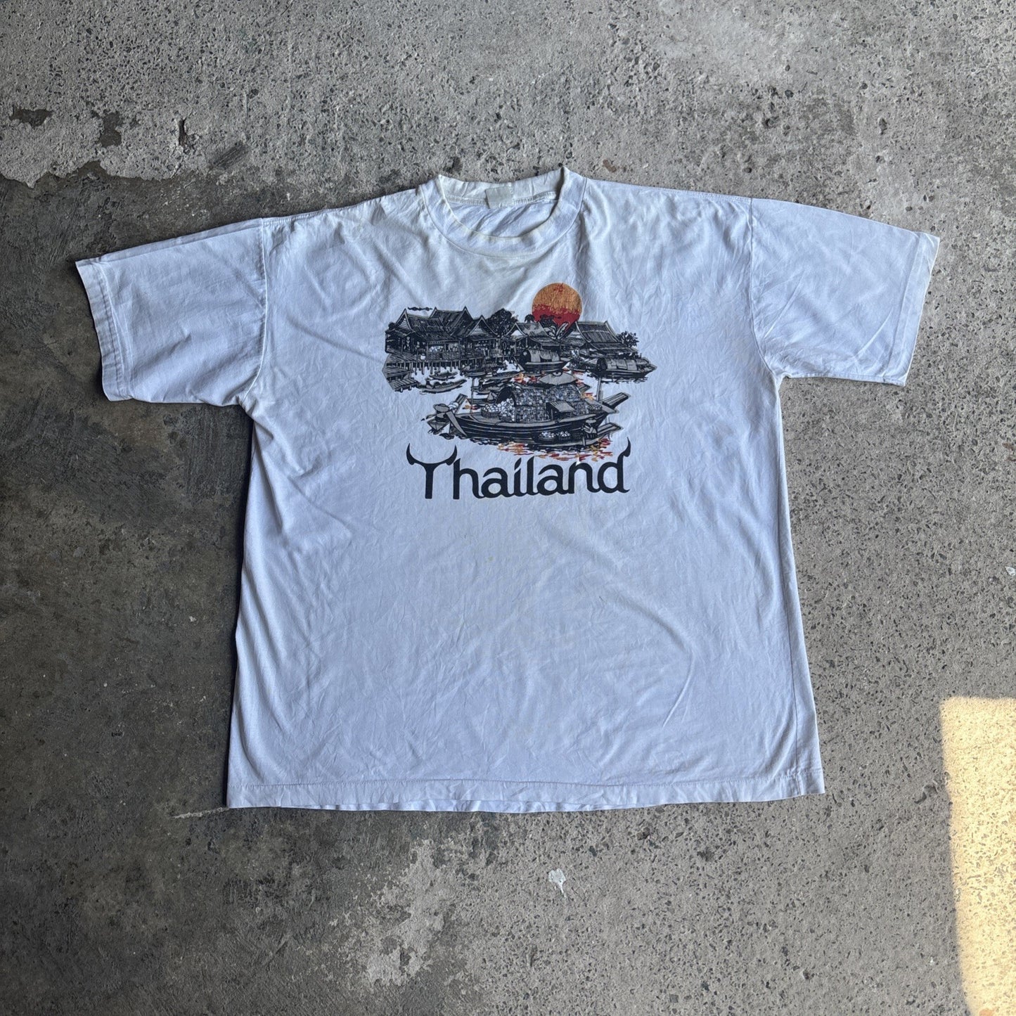 White Text & Graphic Thailand T-Shirt | Size 2XL
