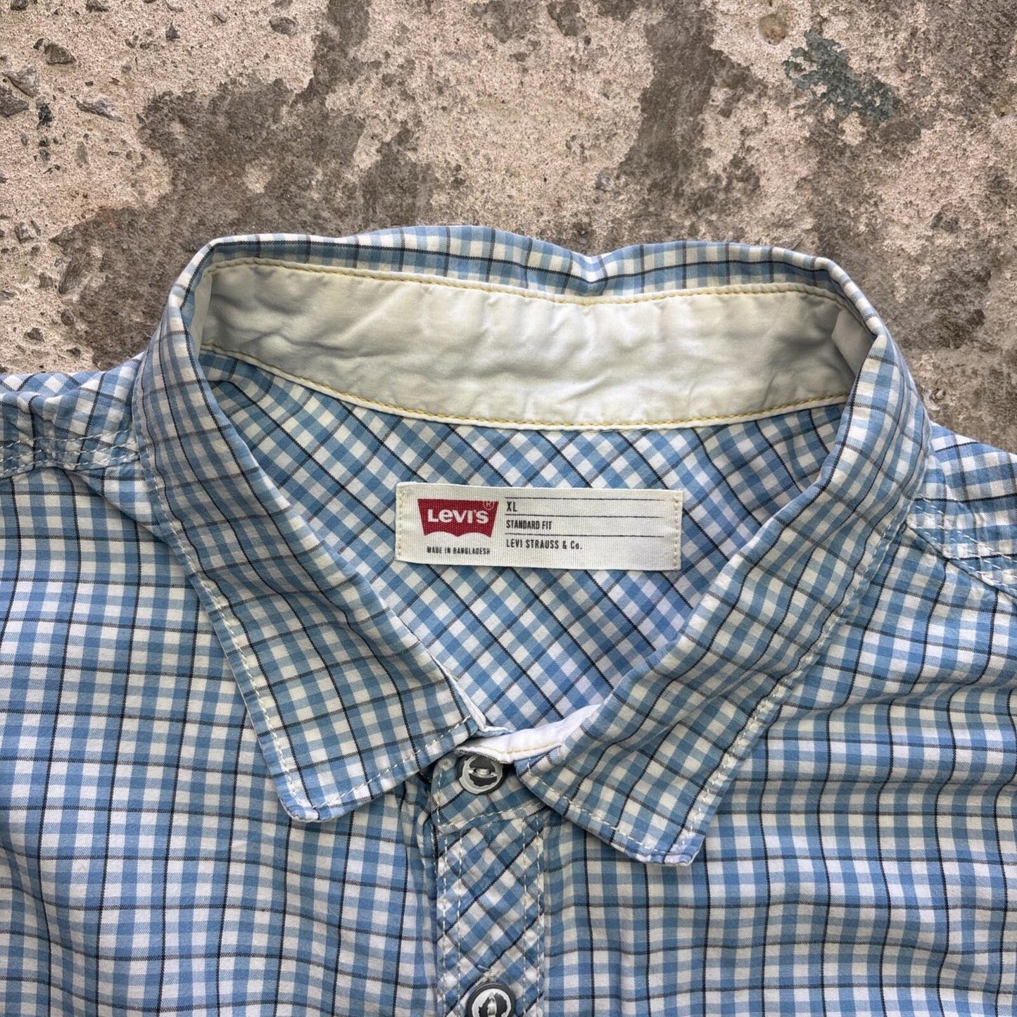 Blue Levi’s Chequered Short Sleeved Shirt Men’s  - XL