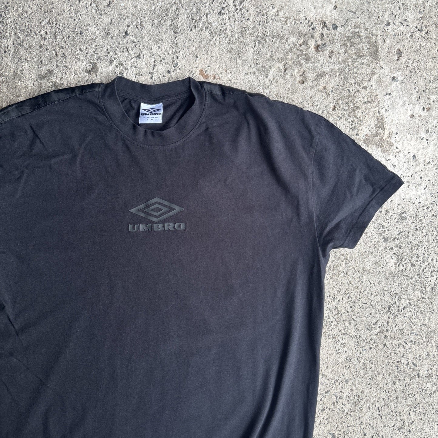Black Umbro Logo T-Shirt With Shoulder Design | Size L
