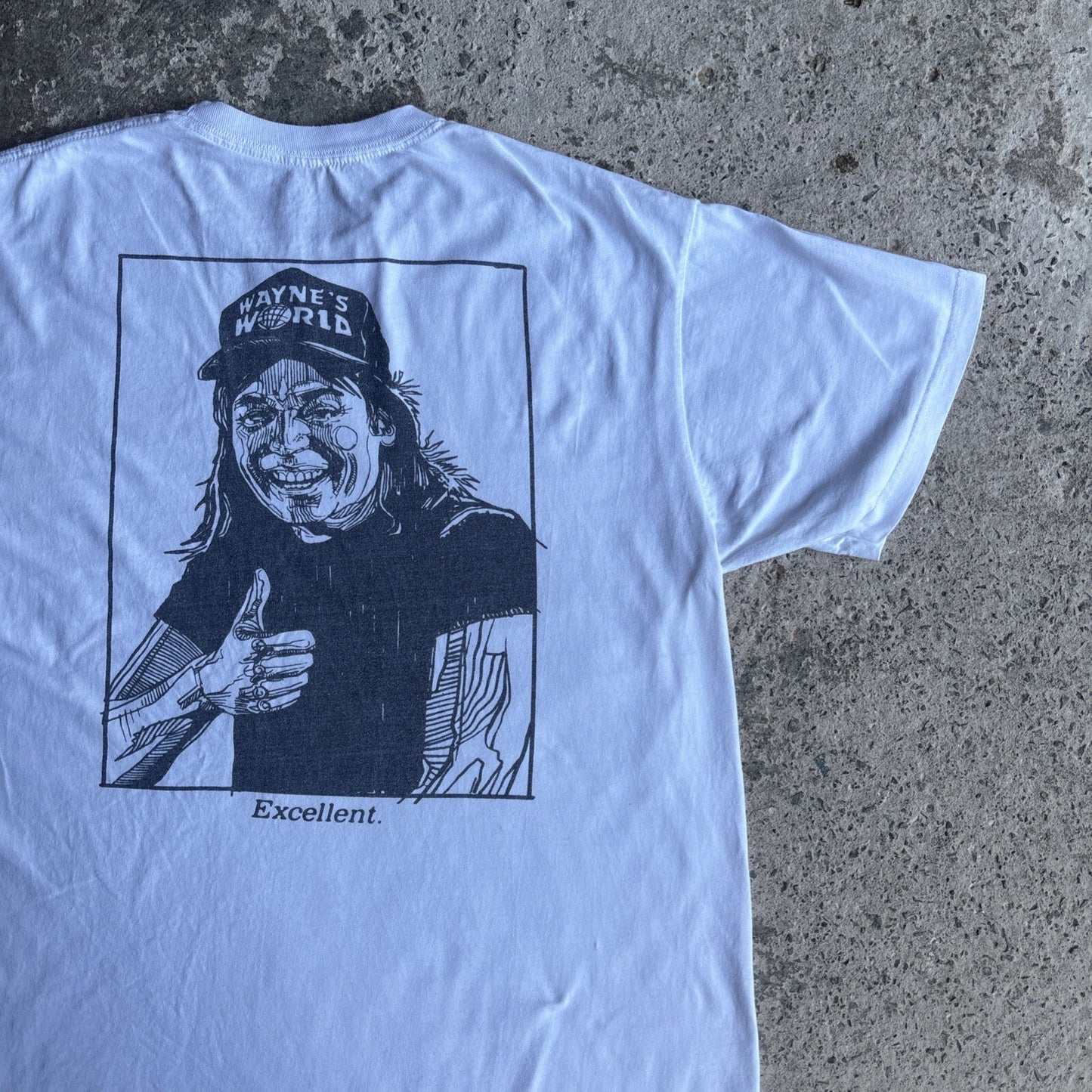 White Graphic Wayne’s World T-shirt | Size: L