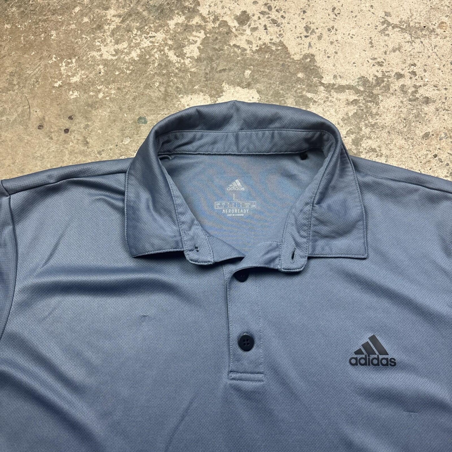 Blue Adidas Golf Men’s Polo Shirt | L