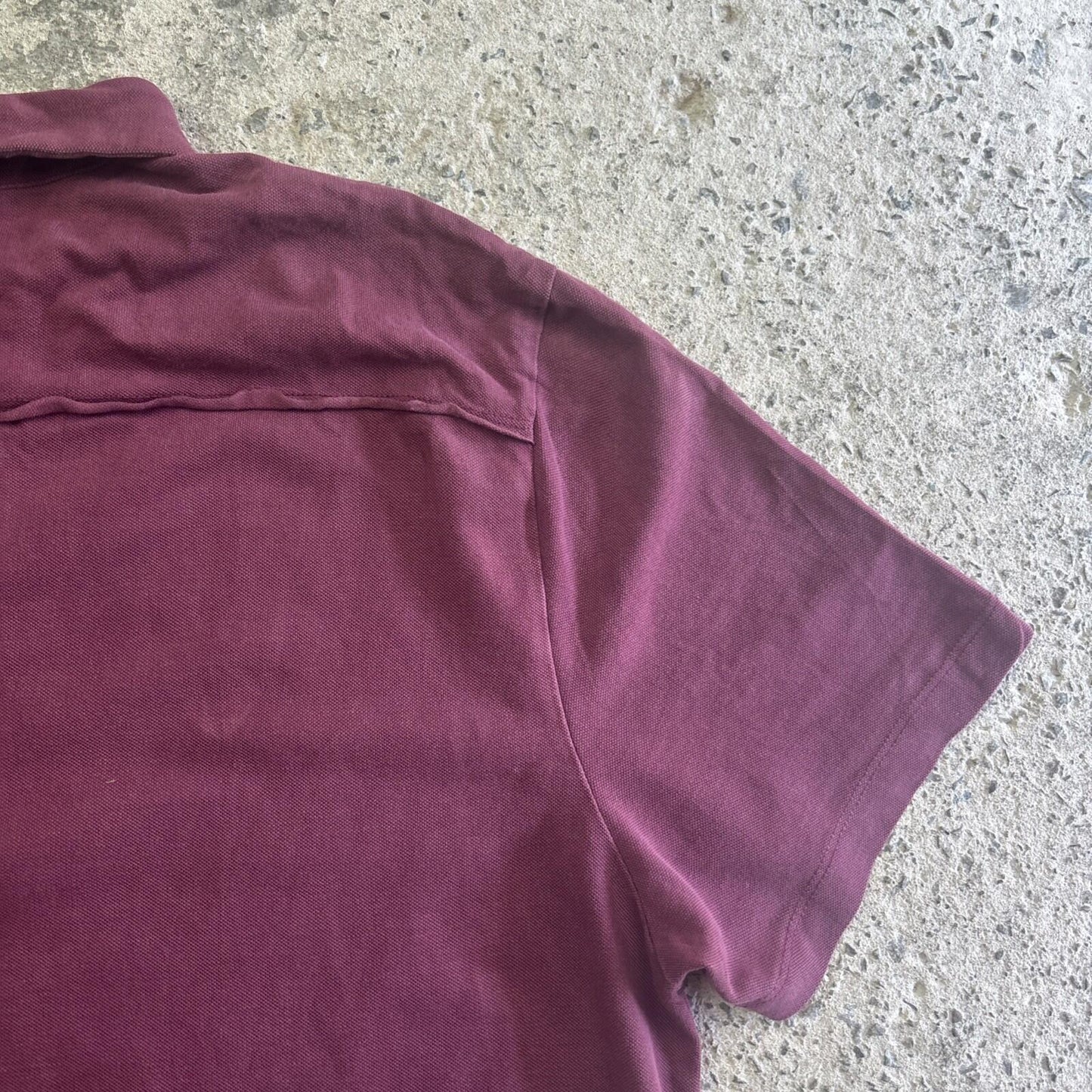 Y2K Burgundy Harley Davidson Polo Shirt | Size XL