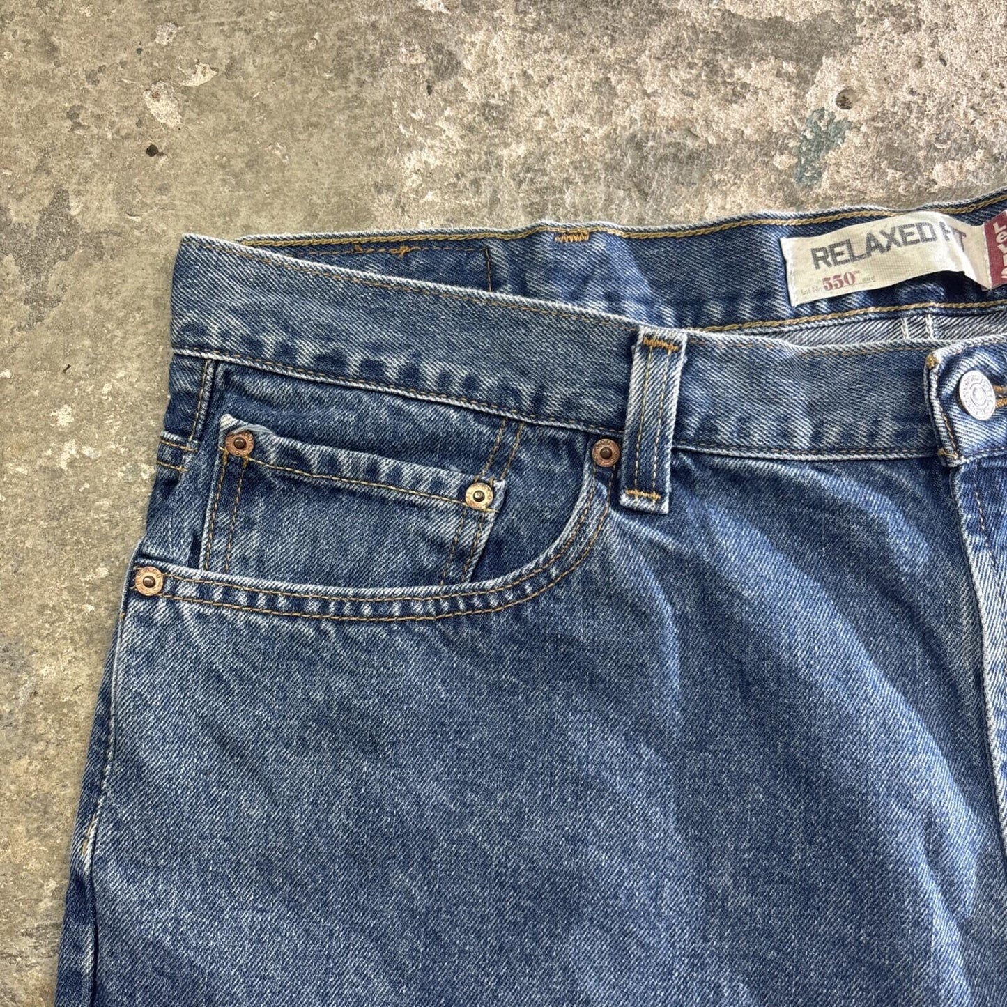 Vintage Blue Denim Levi’s 550 Relaxed Fit Jean Shorts | W40"