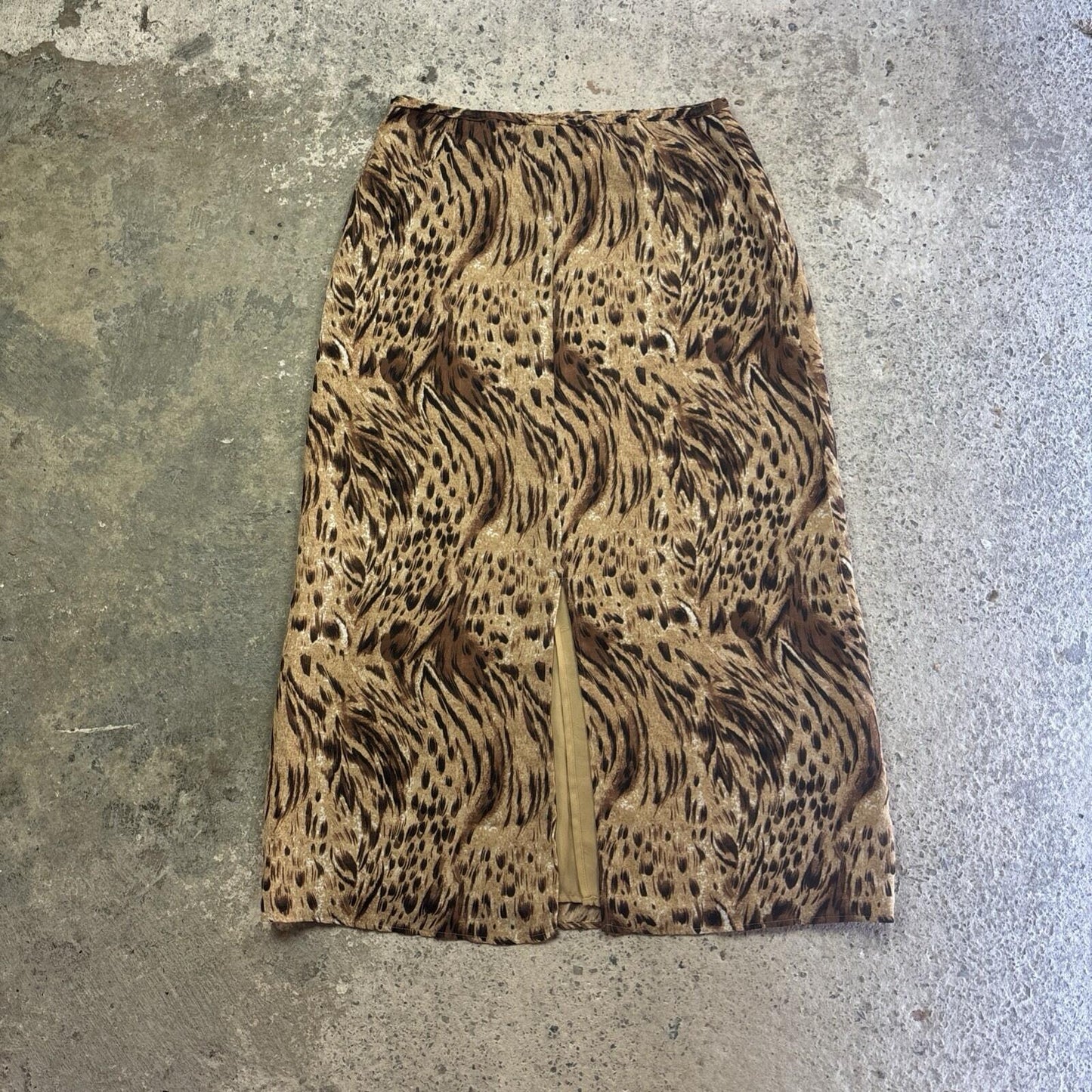 Kathie Lee Leopard Print Slit Maxi Skirt | W30