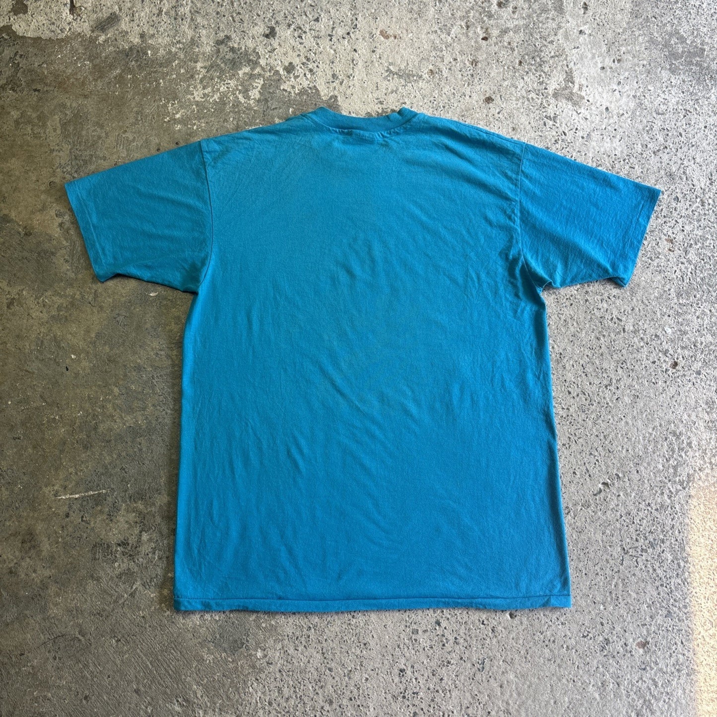 Vibrant Blue Graphic Single Stitch Hanes T-shirt | Size: XL