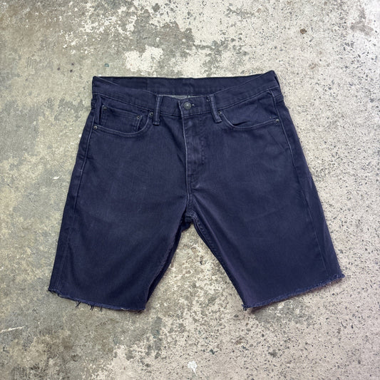 Dark Blue Levis 511 Cut Off Denim Jean Shorts | W32"