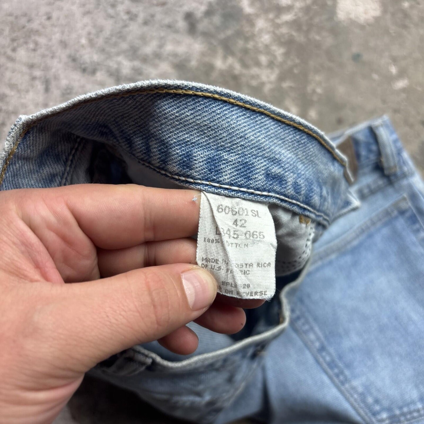 Vintage Light Blue Denim Wrangler  Bermuda Shorts | W42