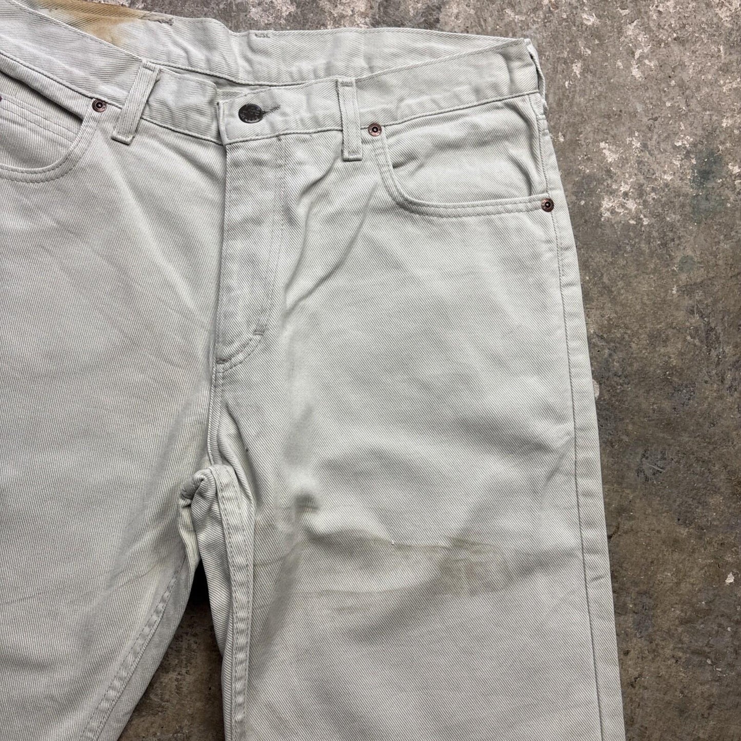 Cream Lee Men’s Cut Off  Shorts Jorts | W33