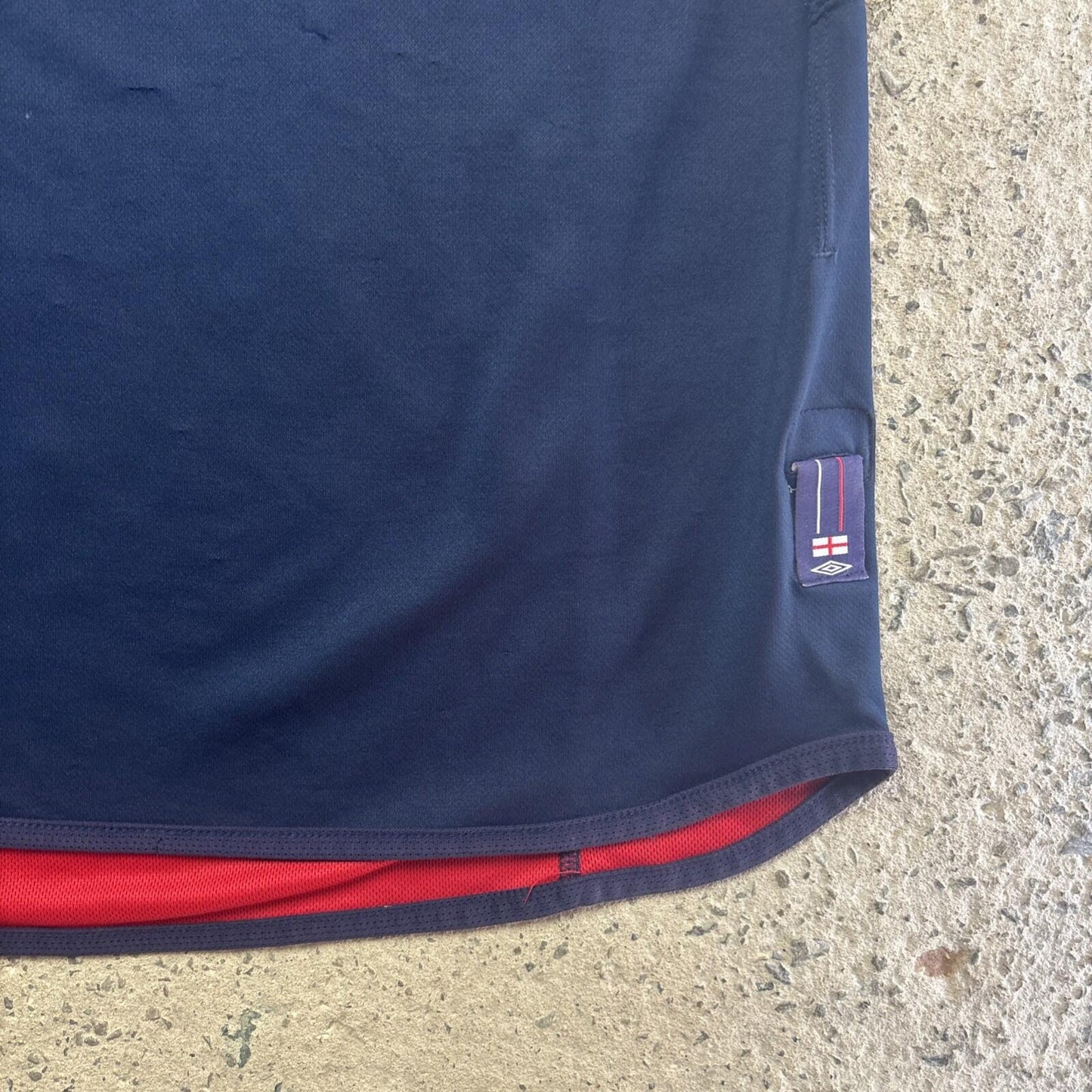Navy & Red Reversible England Umbro 2002/2004 Football Shirt | Size XL