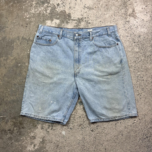 Light Blue Denim Levi’s 505 Relaxed Fit Jean Shorts | 40"