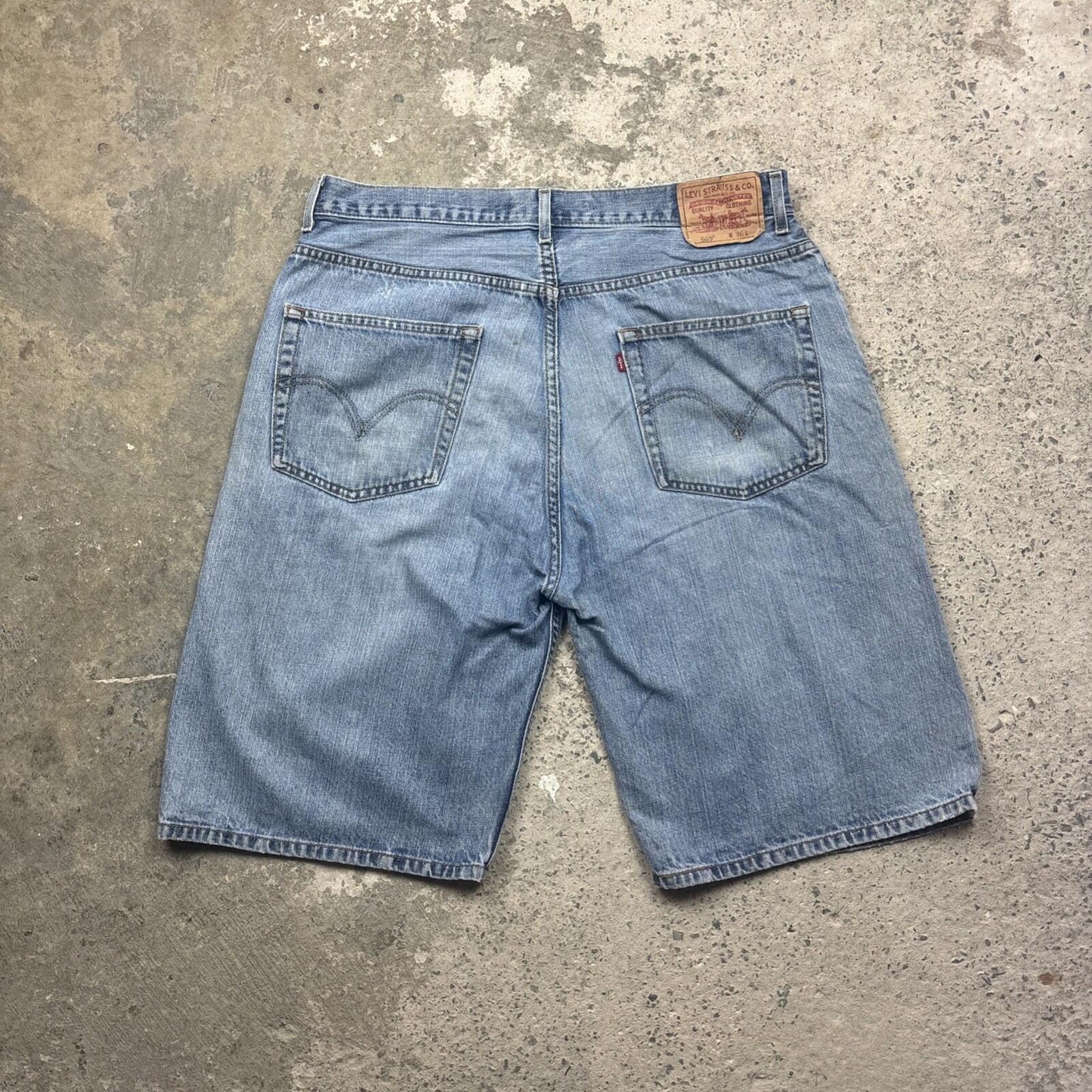 Blue Denim Levi’s 569 Jean Shorts | W36"